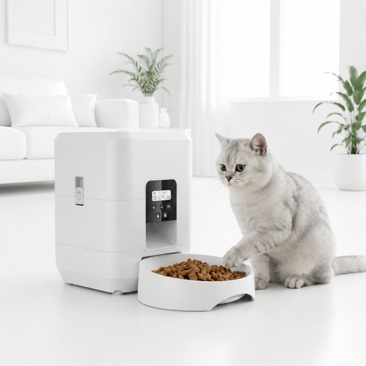 Miauwsy. Mangiatoia automatica